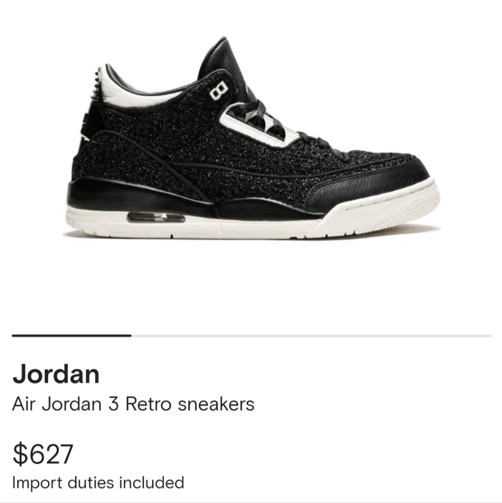 COPY - Jordan 3 Retro AWOK Vogue Black